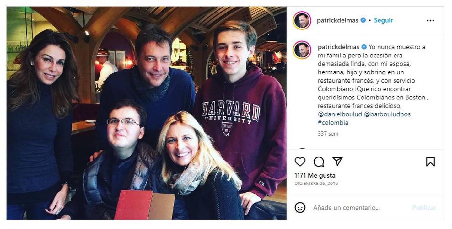 Patrick Delmas junto a su familia