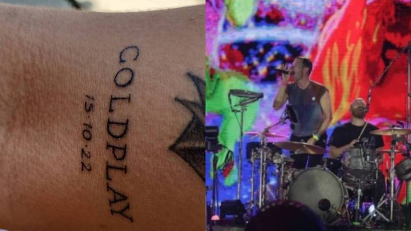 Fan de Coldplay se tatuó fecha del concierto que la banda haría en Brasil, pero que fue cancelado