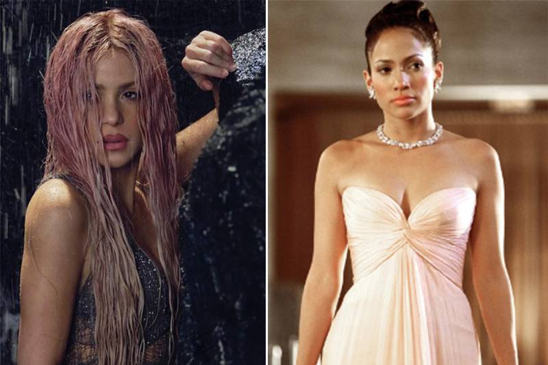 Comparan a Shakira con los looks que Jennifer Lopez usó como empleada de servicio en ‘Sueño de amor’.