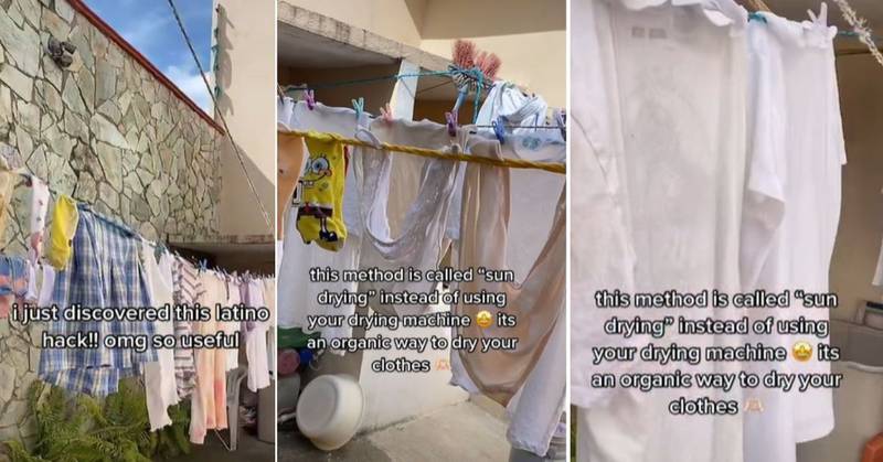 Millennials descubriendo el sol”: tiktoker descubre que puede secar la ropa  sin usar secadora – Sagrosso