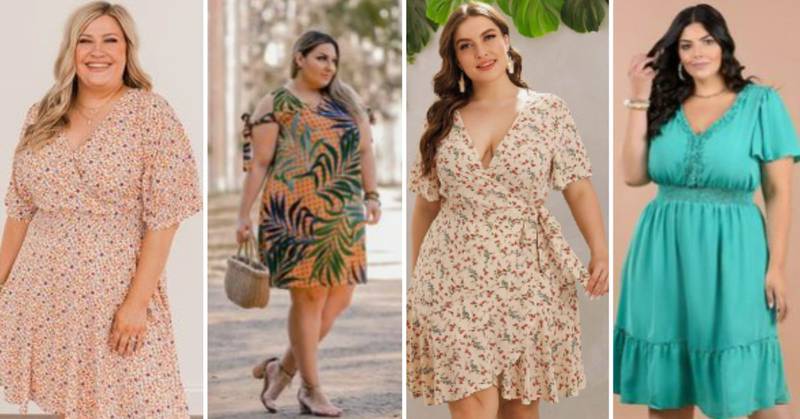 Disimula las curvas: vestidos cortos de verano Plus size – Sagrosso
