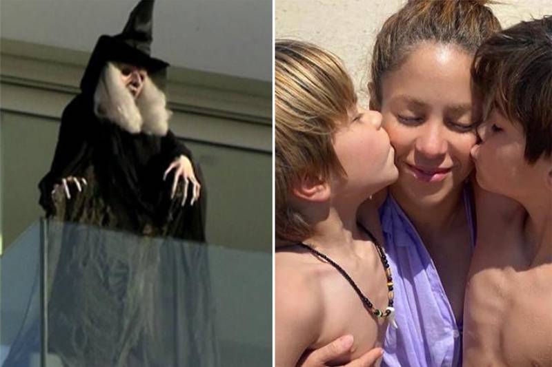 Hijos de Shakira develaron el misterio de la bruja en el balcón.