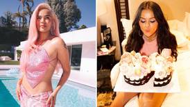 El envidiable vestido de corsé rosa Barbie que Karol G usó para fiesta de Selena Gomez