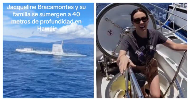 Jacqueline Bracamontes se sumerge en un submarino en Hawái
