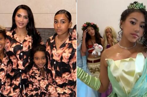 “Vístela como una niña”, el “atrevido” look de hija de Kim Kardashian en Navidad que dicen que fue inapropiado