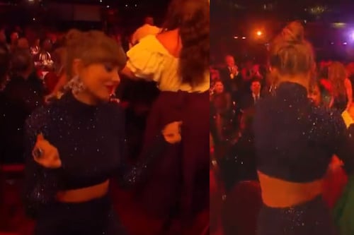 Como tía en fiesta de diciembre: Bad Bunny puso a bailar merengue a Taylor Swift en los Grammys