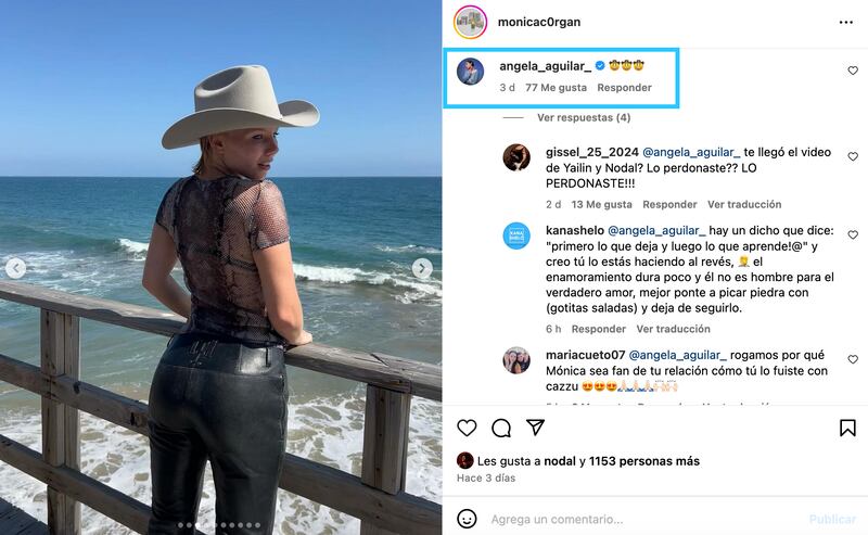 Monica Corgan amiga de Ángela Aguilar