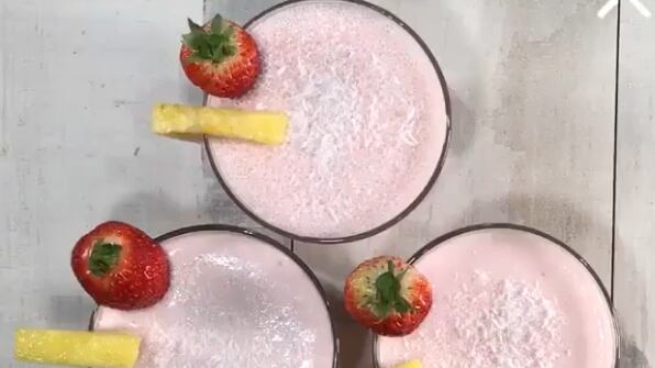 Piña colada de fresa