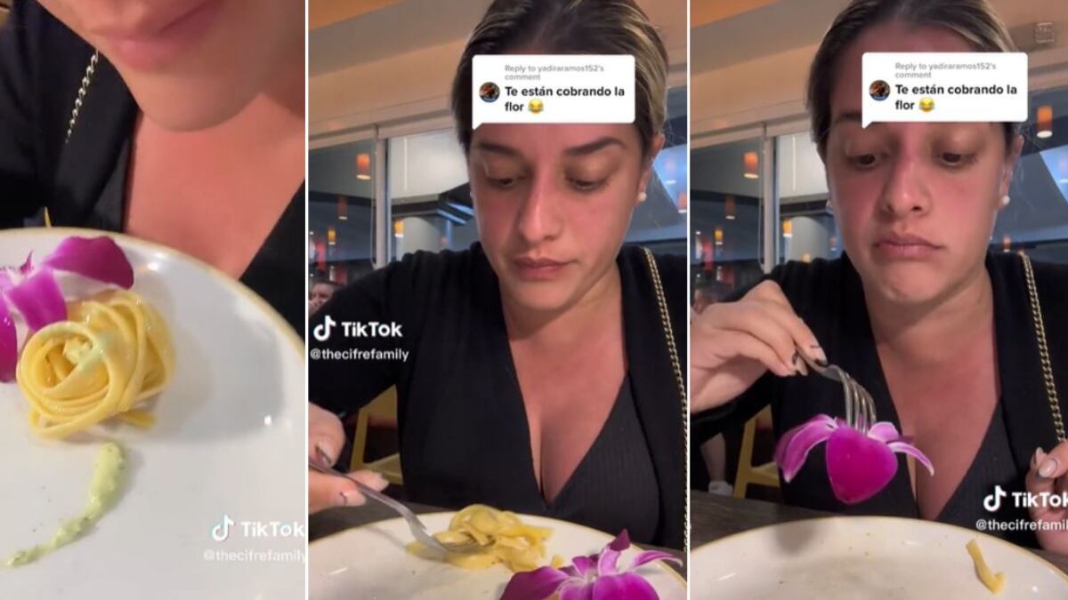 La mujer pagó 50 dólares por un plato con una pequeña porción