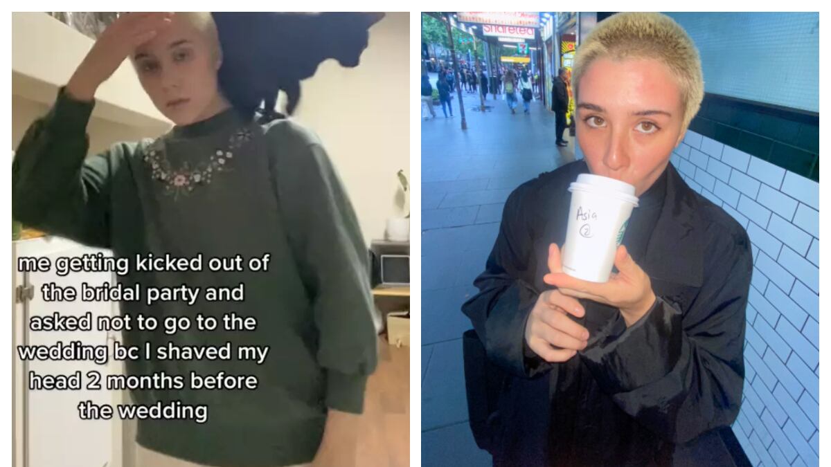 Aysh fue expulsada de la boda donde sería dama de honor por tener la cabeza raada