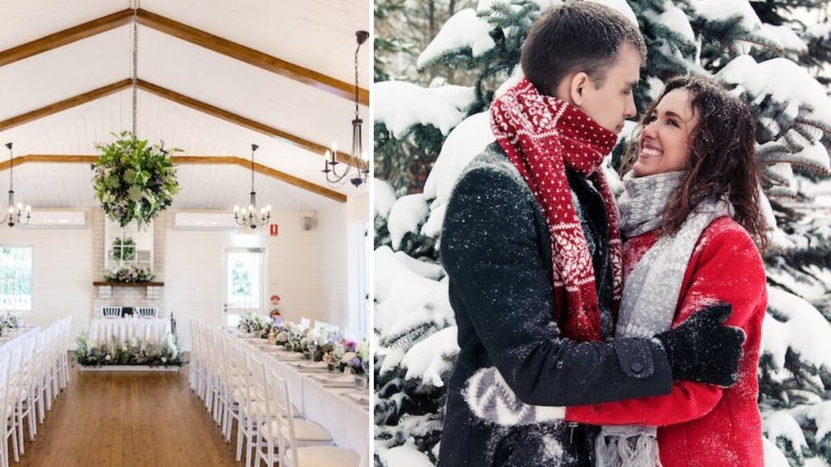Muérdago navideño parejas