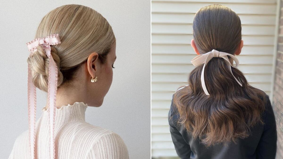 Idea de peinados con moños al estilo coquette