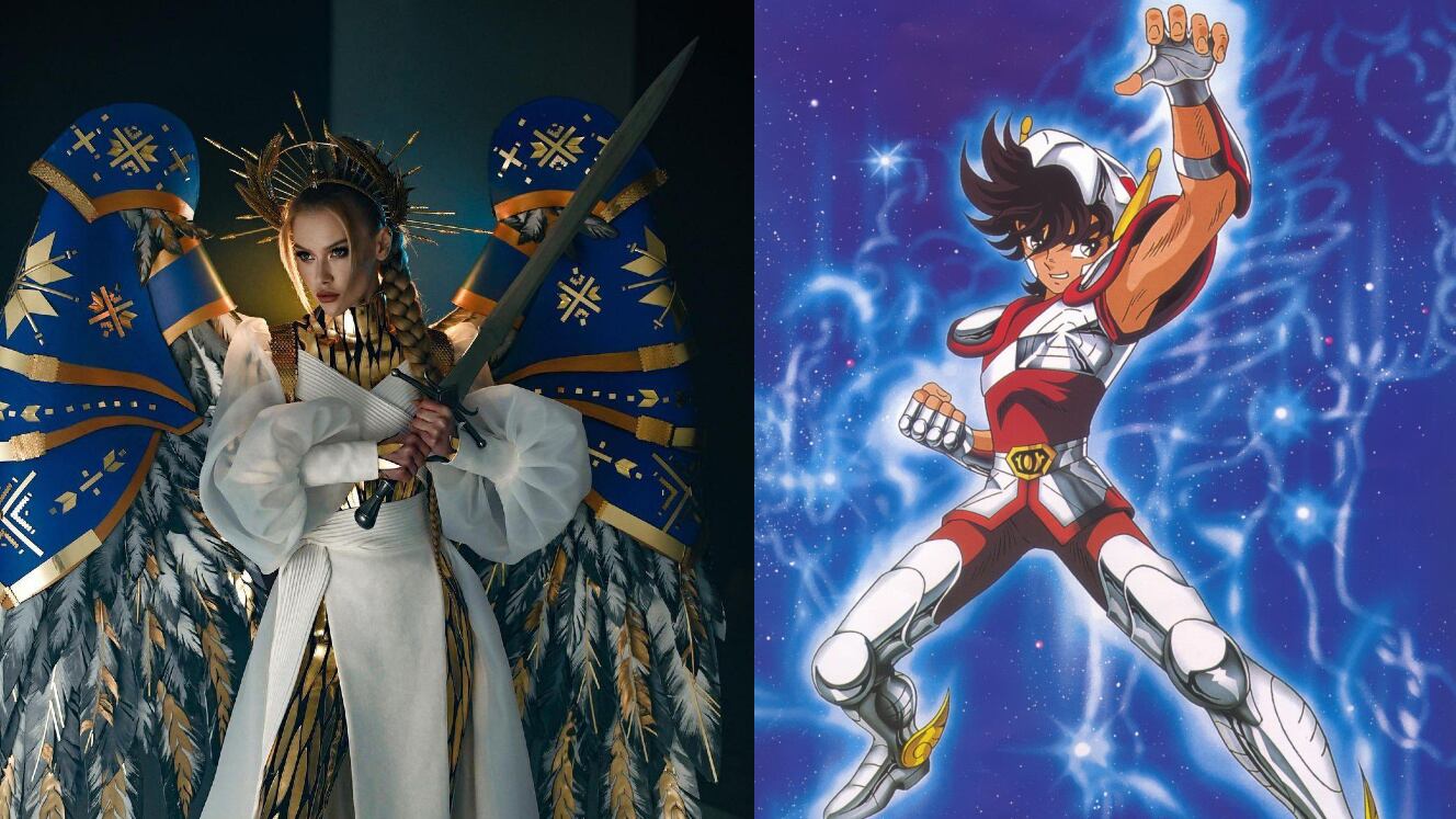 Miss Ucrania y Caballeros del Zodiaco