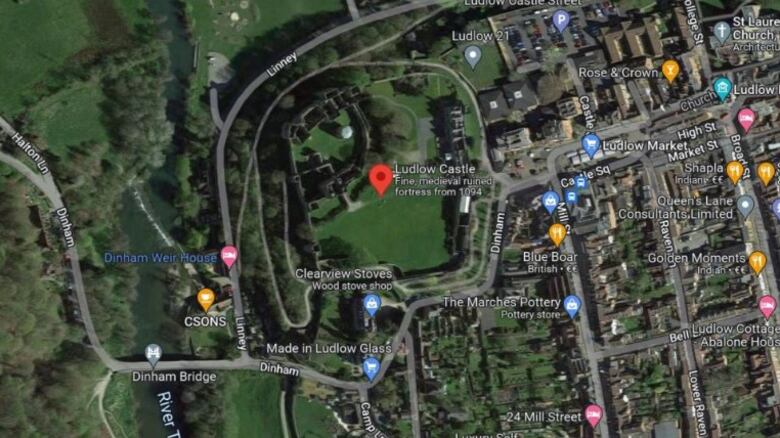 La imagen satelital del castillo