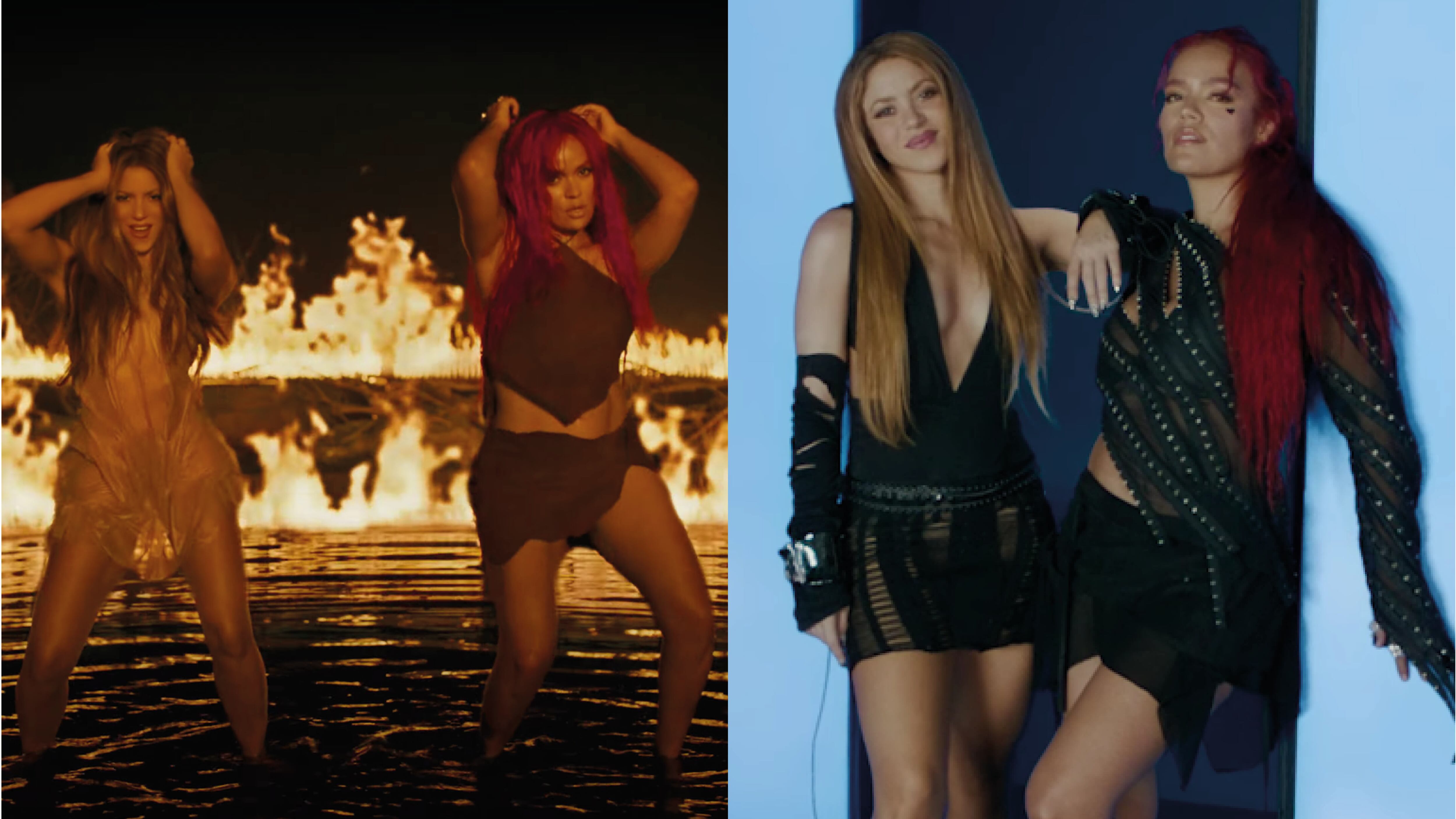 Shakira y Karol G en su nuevo video TQG