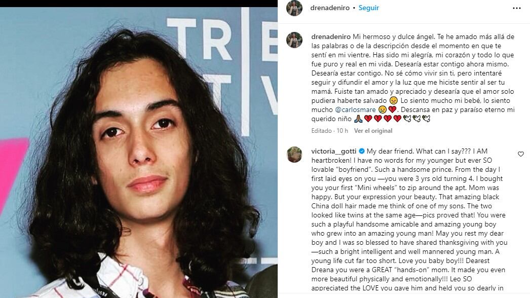 Leandro De Niro Rodríguez, nieto del actor Robert De Niro