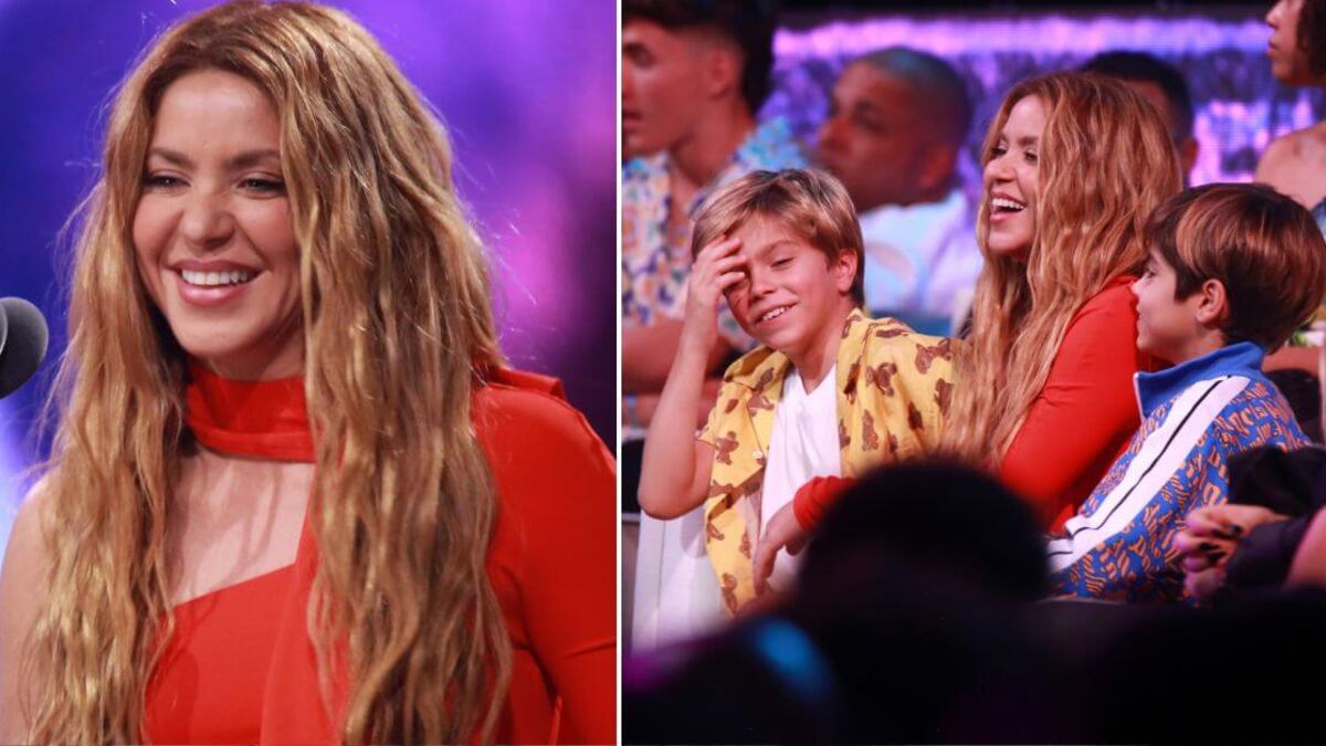 Shakira asistió a los Premios Juventud acompañada por sus hijos, Sasha y Milan