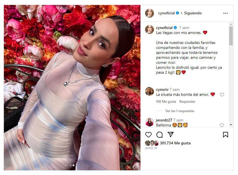 Cynthia Rodríguez vivió su primer embarazo llena de ilusión este año