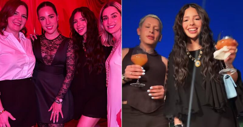 Ángela Aguilar en la fiesta de cumpleaños de su hermana Aneliz