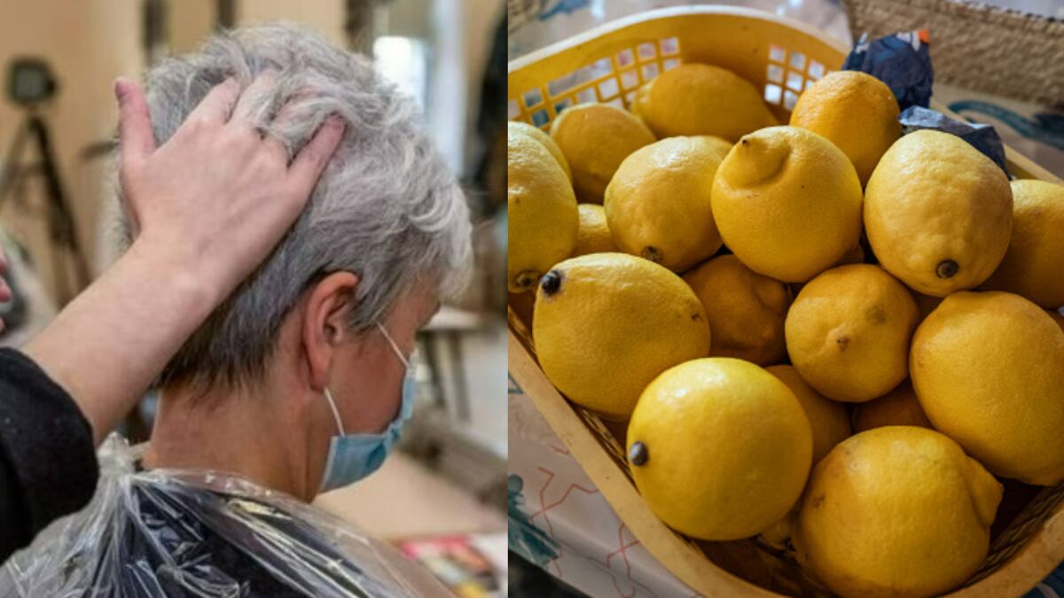 Tinte con aceite de coco y limón para las canas