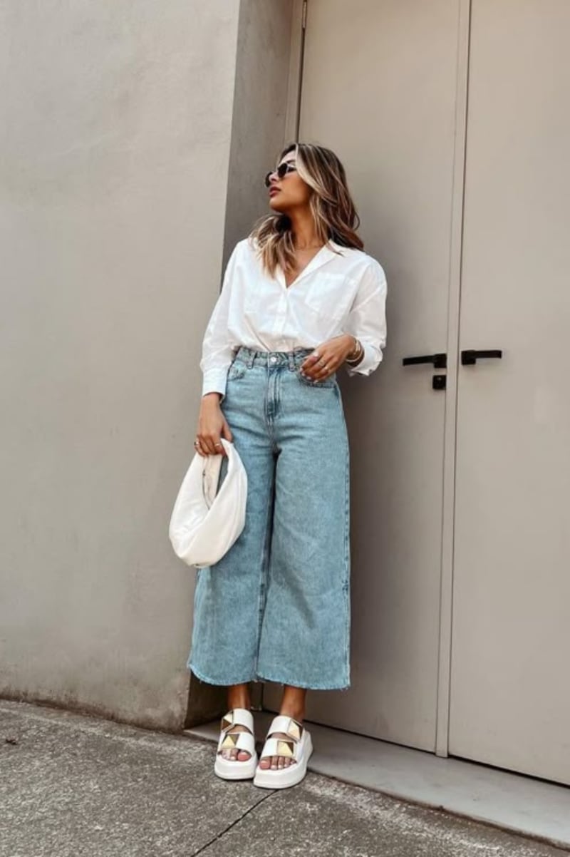 Así es como puedes llevar pantalones culotte de forma elegante