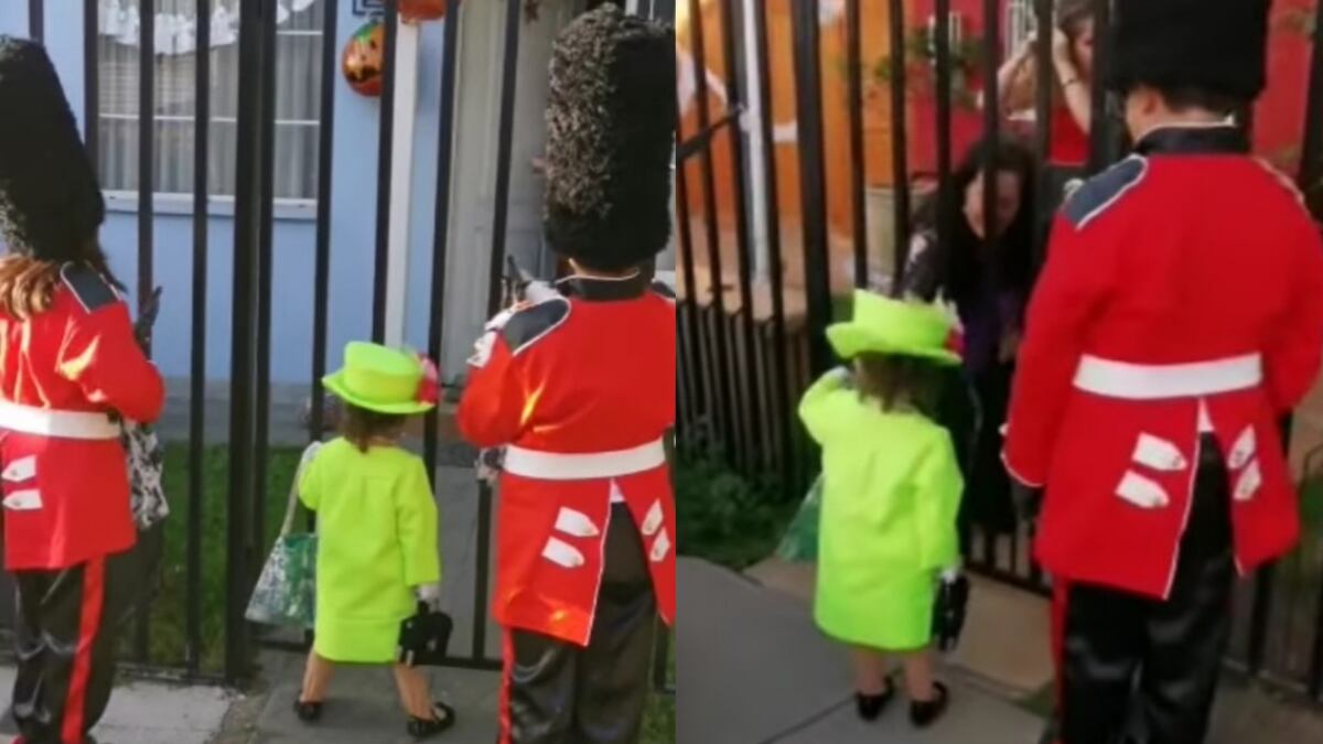 La niña se volvió viral con su tierno disfraz