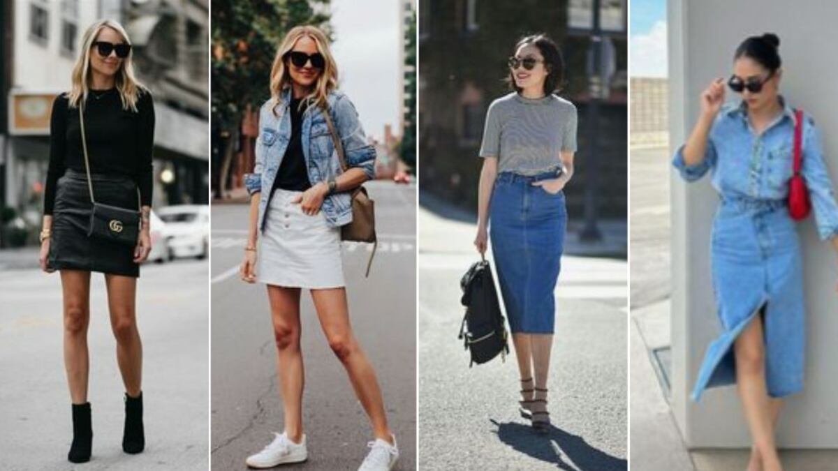 Outfits casuales, informales y muy chic: cómo combinar la falda de mezclilla