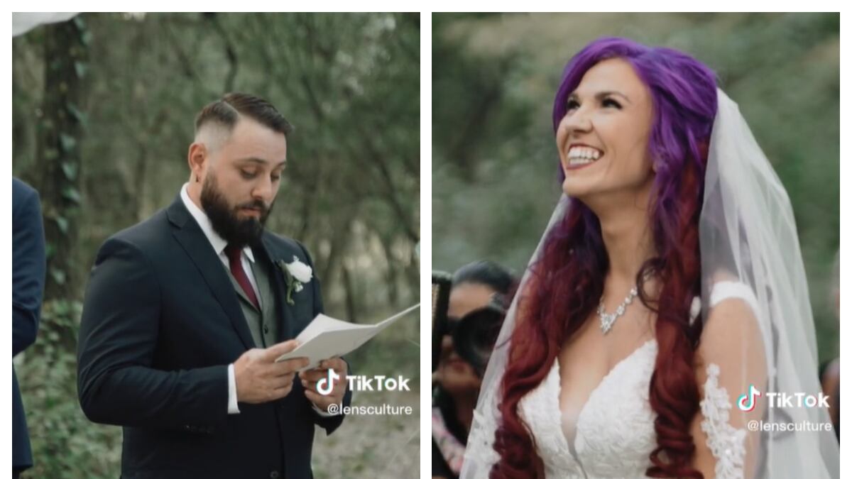 Michael Lentini leyó los votos de amor a su esposa, Destiny