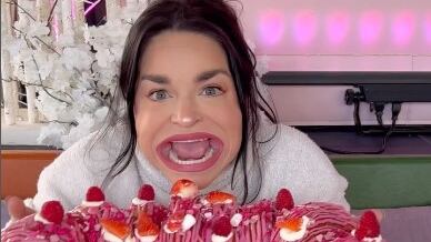 Samantha Ramsdell es la mujer con la boca más grande del mundo