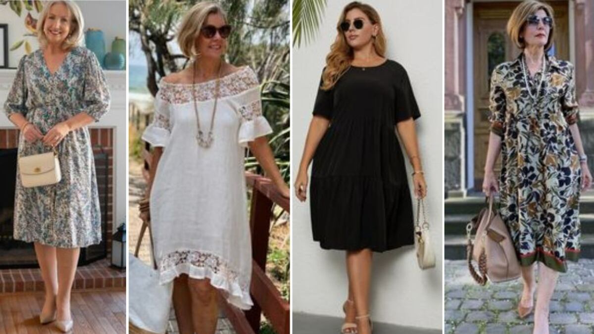 vestidos de verano para mujeres en los años oro de 50 a 60 años