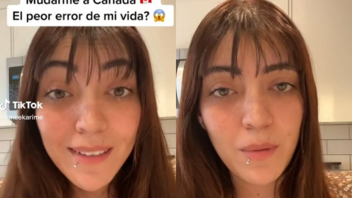 La joven explicó por qué fue un error irse a vivir a Canadá