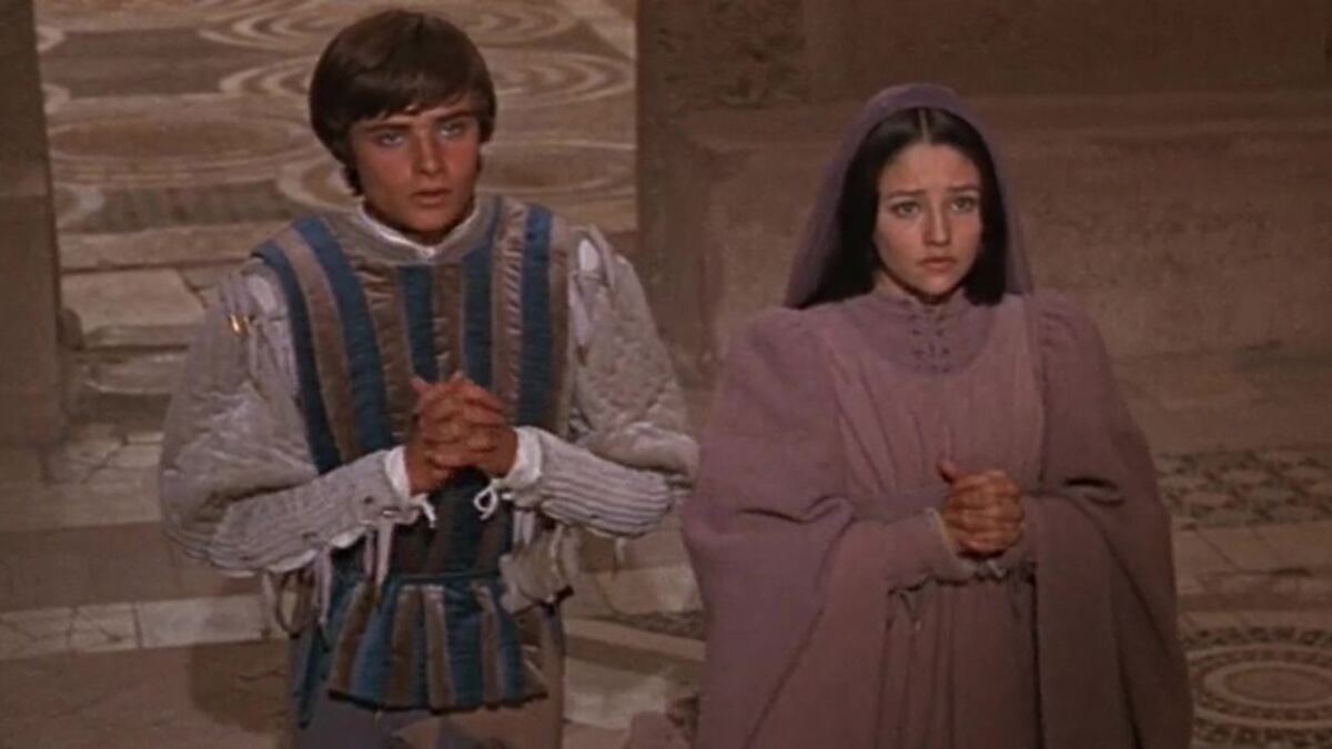 Olivia Hussey y Leonard Whiting en 'Romeo y Julieta' en 1968