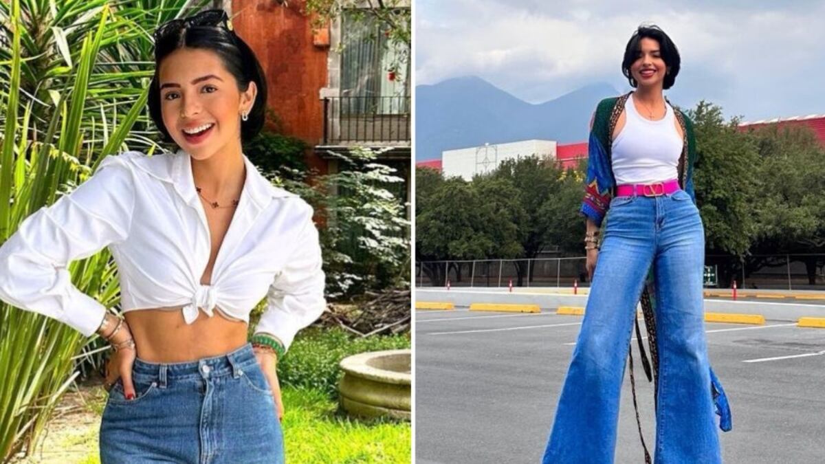 Los jeans acampanados están causando furor y es la menor de la dinastía Aguilar quien mejor ha dado clases para lucirlos.