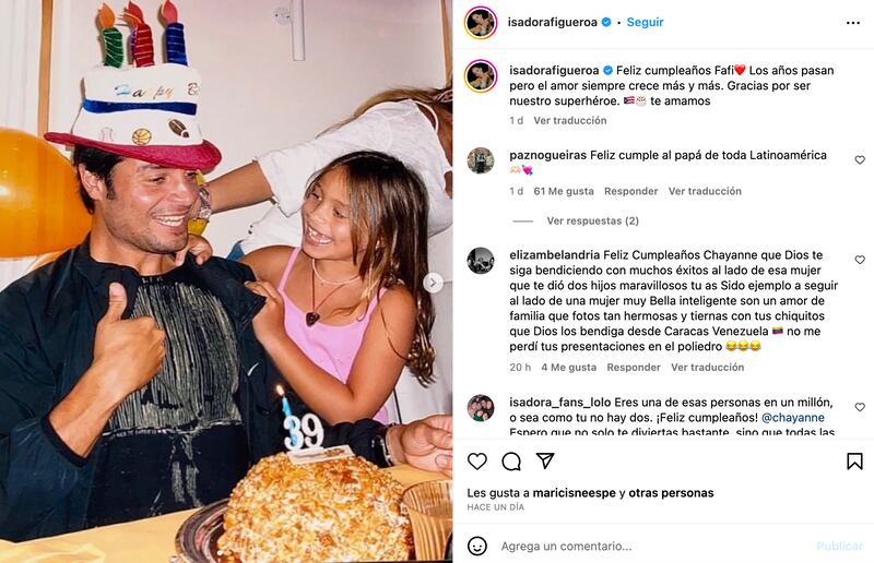 Chayanne e Isadora Figueroa