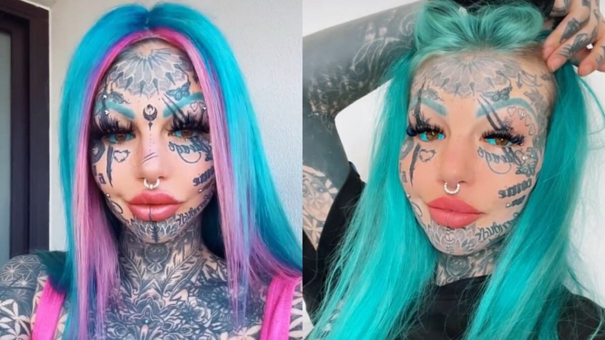 La joven tiene más de 600 tatuajes