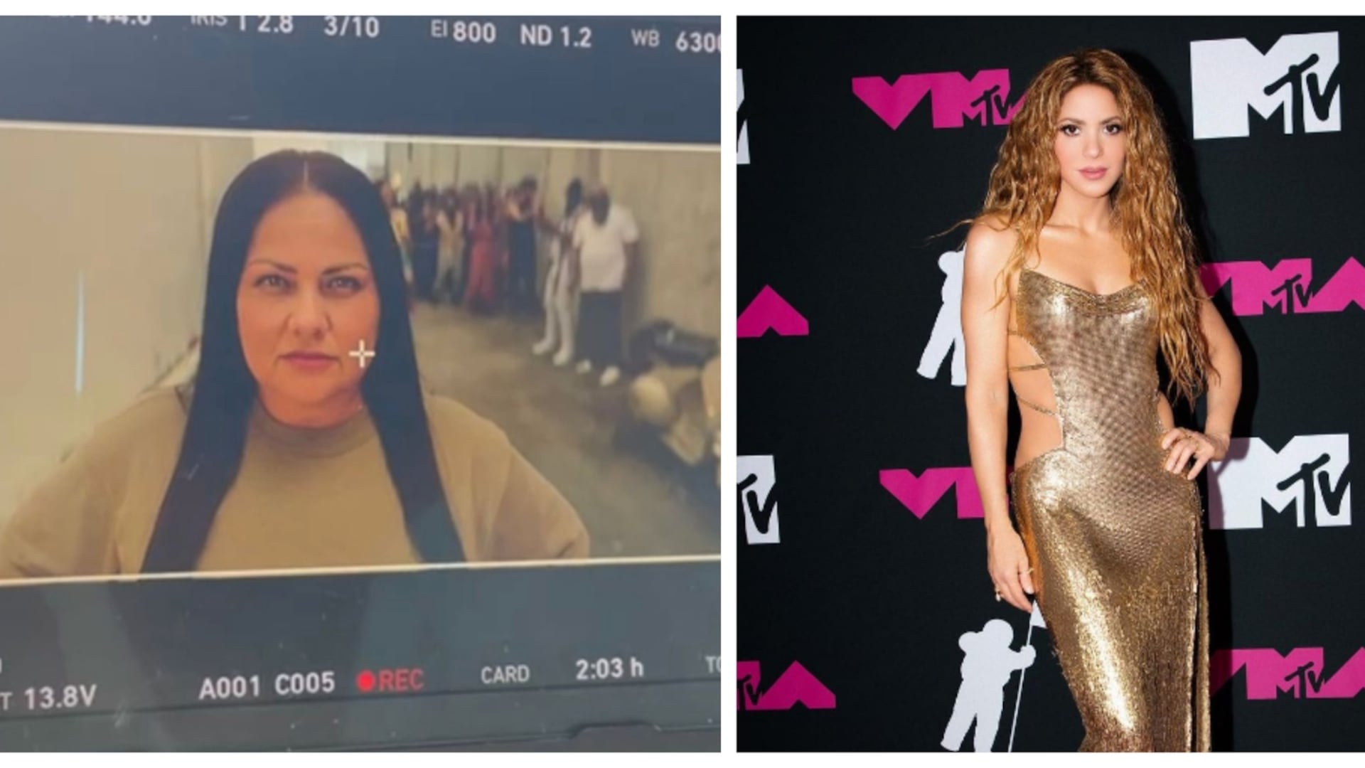 Lili Melgar en la canción de Shakira (Redes sociales y captura de pantalla de 'El Jefe')