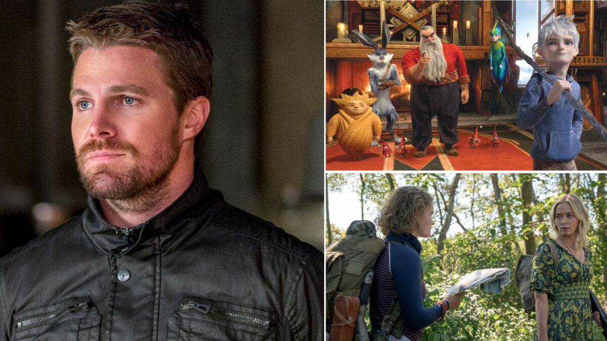 Fotogramas de Arrow, El origen de los guardianes y Un lugar en silencio: Parte II