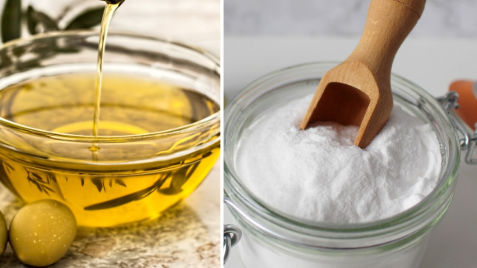Bicarbonato y aceite de oliva para las canas