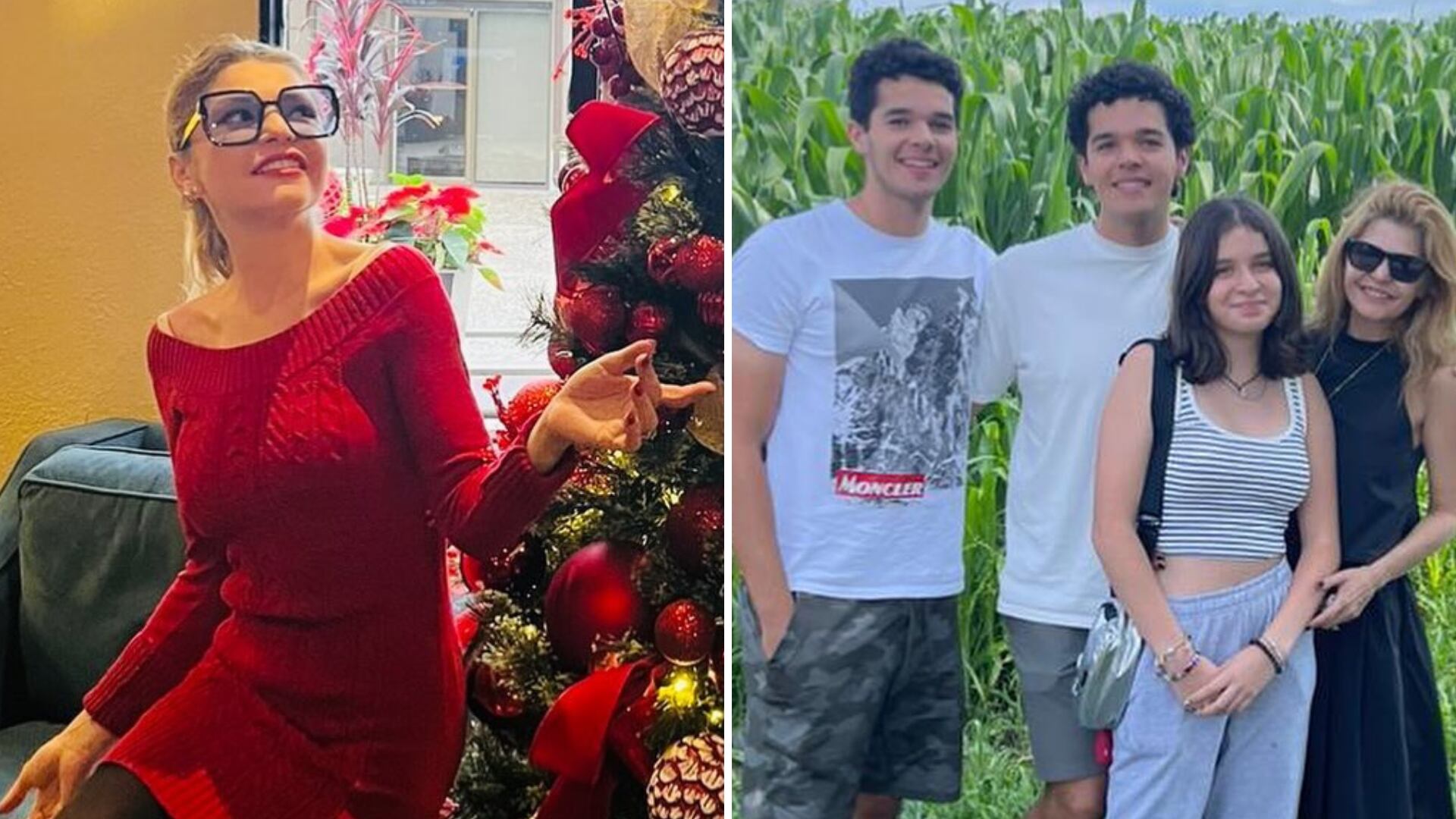 Itatí Cantoral posó con su familia para recibir el nuevo año, pero la cara que su hija impactó a los fans.