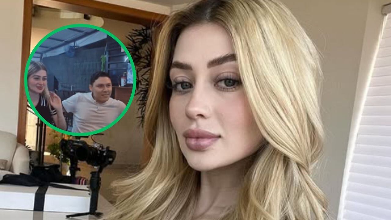 Valeria Márquez y su hermano