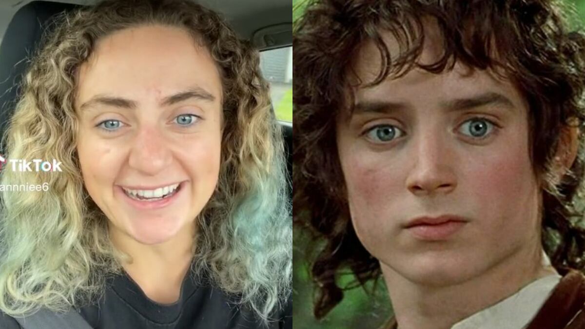 La joven mostró que quedó igual a Frodo