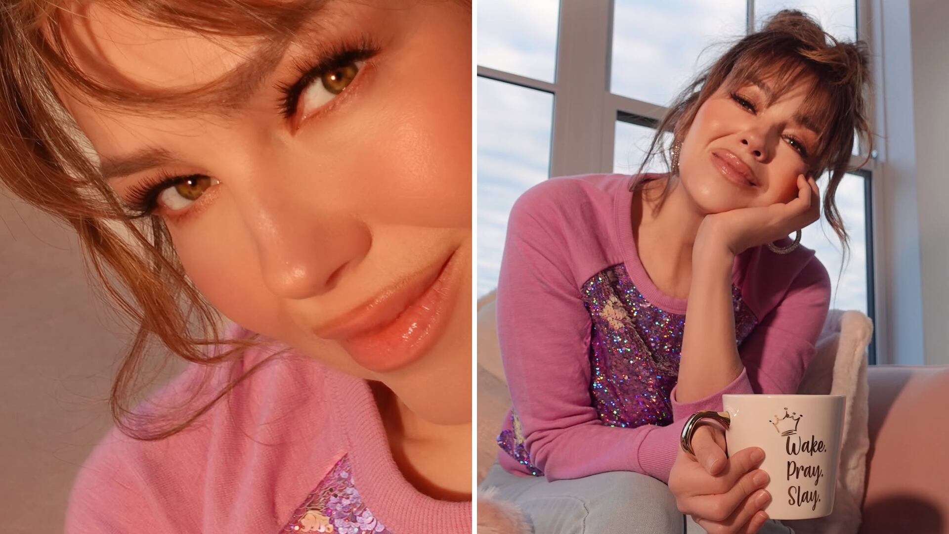 Thalía presume su diminuta cintura al ritmo de su nuevo tema de Navidad.