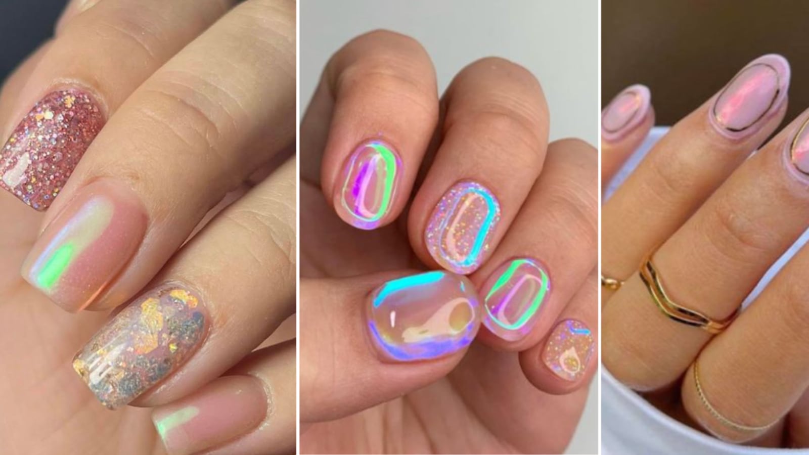 Uñas efecto aurora 2023
