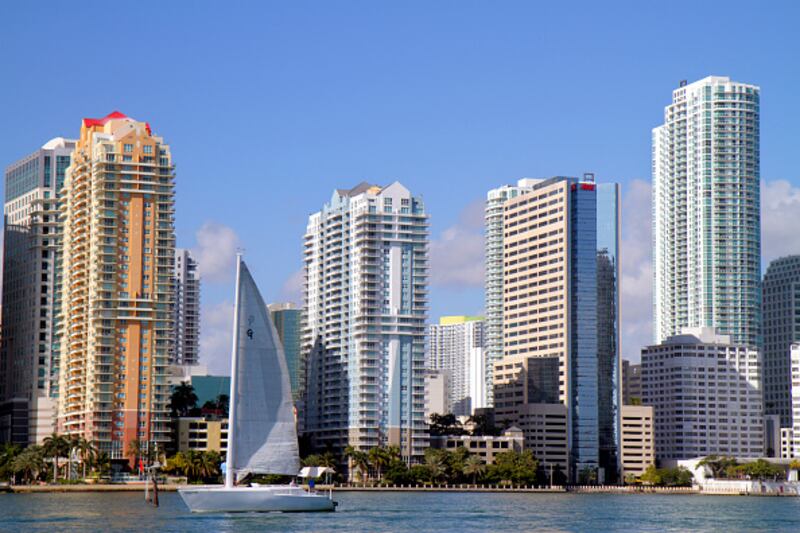 Bahía de Biscayne, parte de Brickell, lugar donde Gerard Piqué quiere comprar una casa