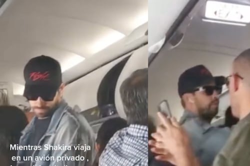Mientras Shakira viaja en jet privado, a Piqué lo ‘pillaron’ en vuelo de ‘bajo costo’