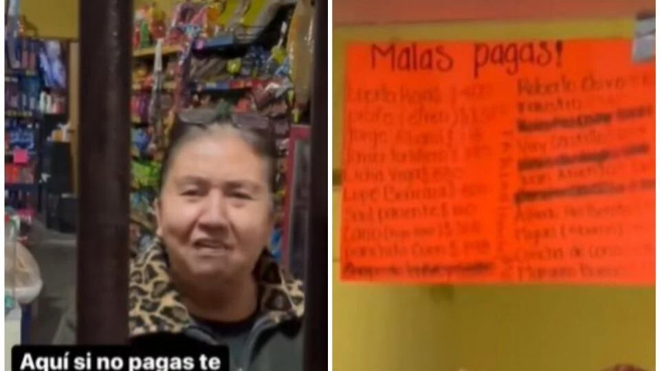 La señora se cansó de las personas que le debían dinero