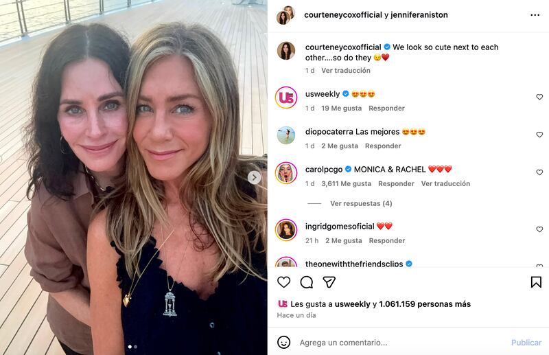 Jennifer Aniston y Courteney Cox se reencuentran