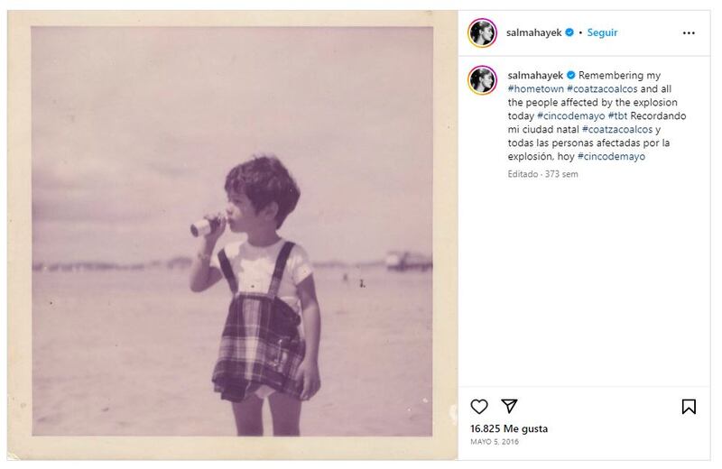 Salma Hayek de niña
