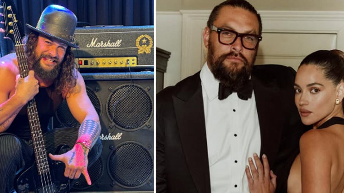 Jason Momoa y Adria Arjona gesto