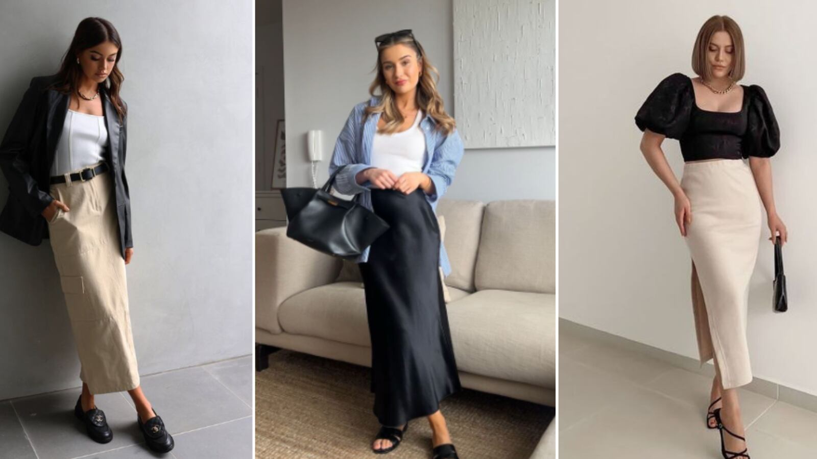 ¿Cómo llevar la falda columna este 2024?